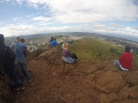 The Scottish hangover disappears, when you're atop Arthur's Seat- Edinburgh