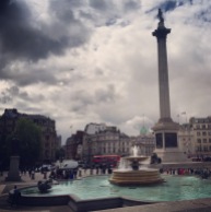That first day in London feeling- Trafalgar Square